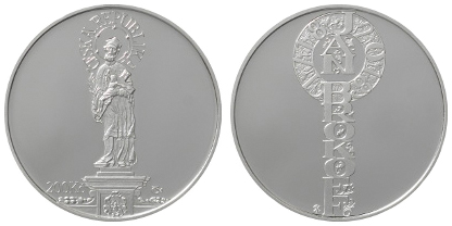 200 Kč 2018. Pamětní stříbrná mince k 300. výročí úmrtí Jana Brokoffa - BK