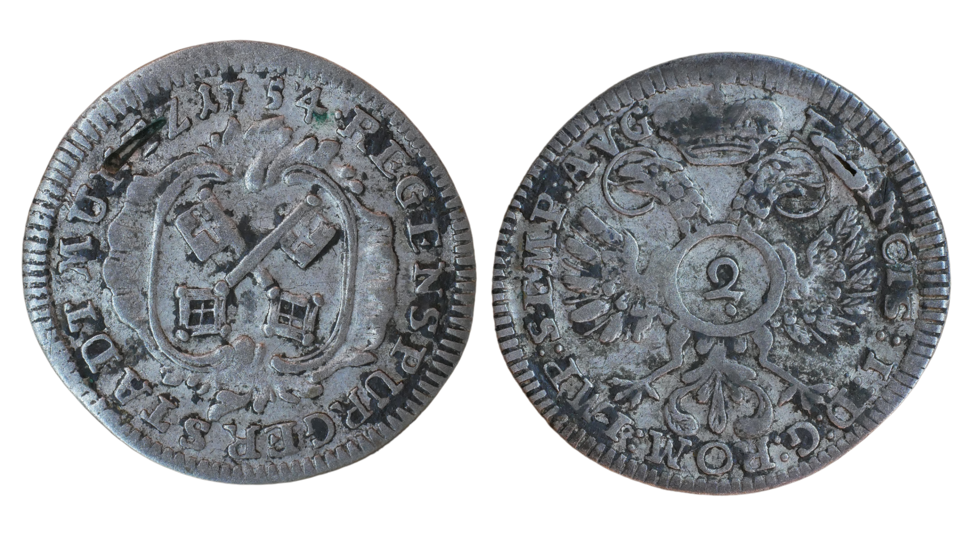 Německo - 2 krejcar 1754 (1g - 18,5mm)