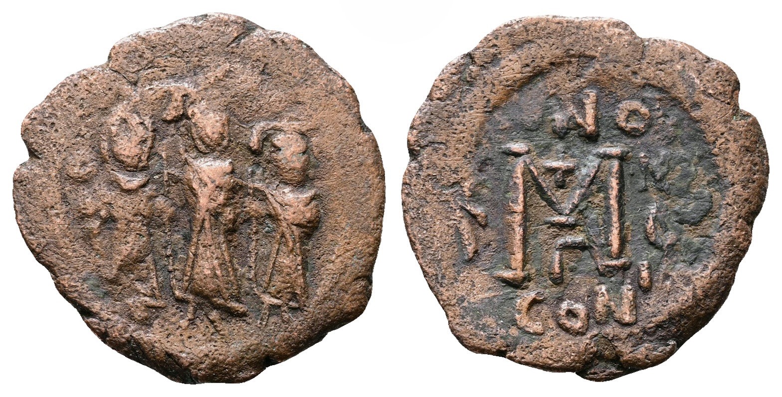 Byzantská říše - Heraclius, with Martina and Heraclius , Follis nebo 40 Nummi AE (4,77g/25mm), (3,81g/17mm) (letopočet)