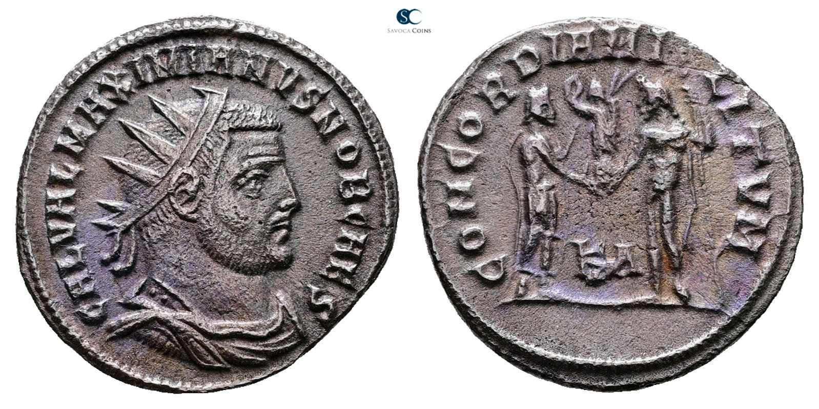 Řím - Galerius Maximianus, as Caesar AD 293-305. Cyzicus Radiatus AE postříbřený, 21 mm, 2,77 g