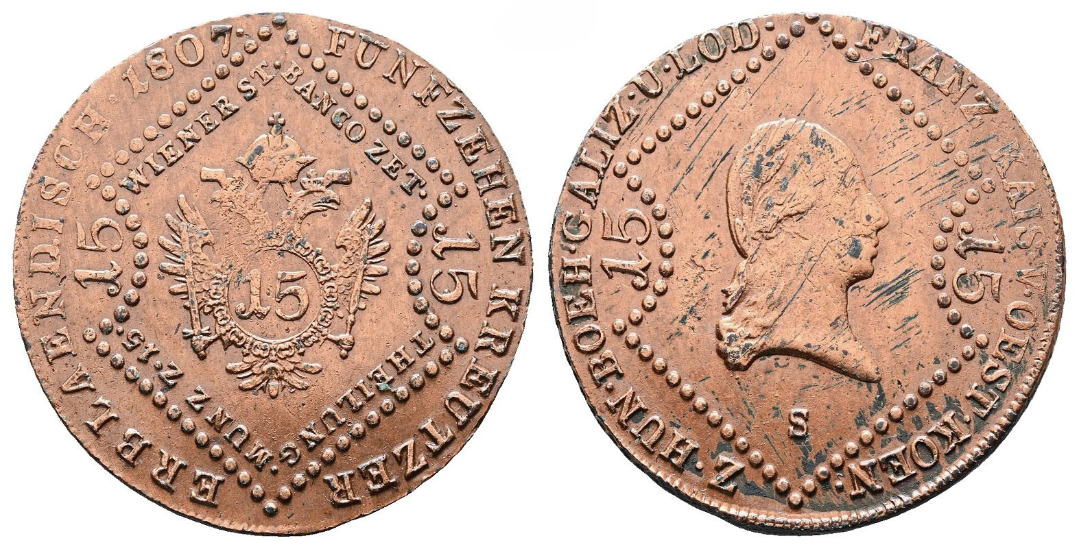 Rakousko - 15 krejcar 1807 S