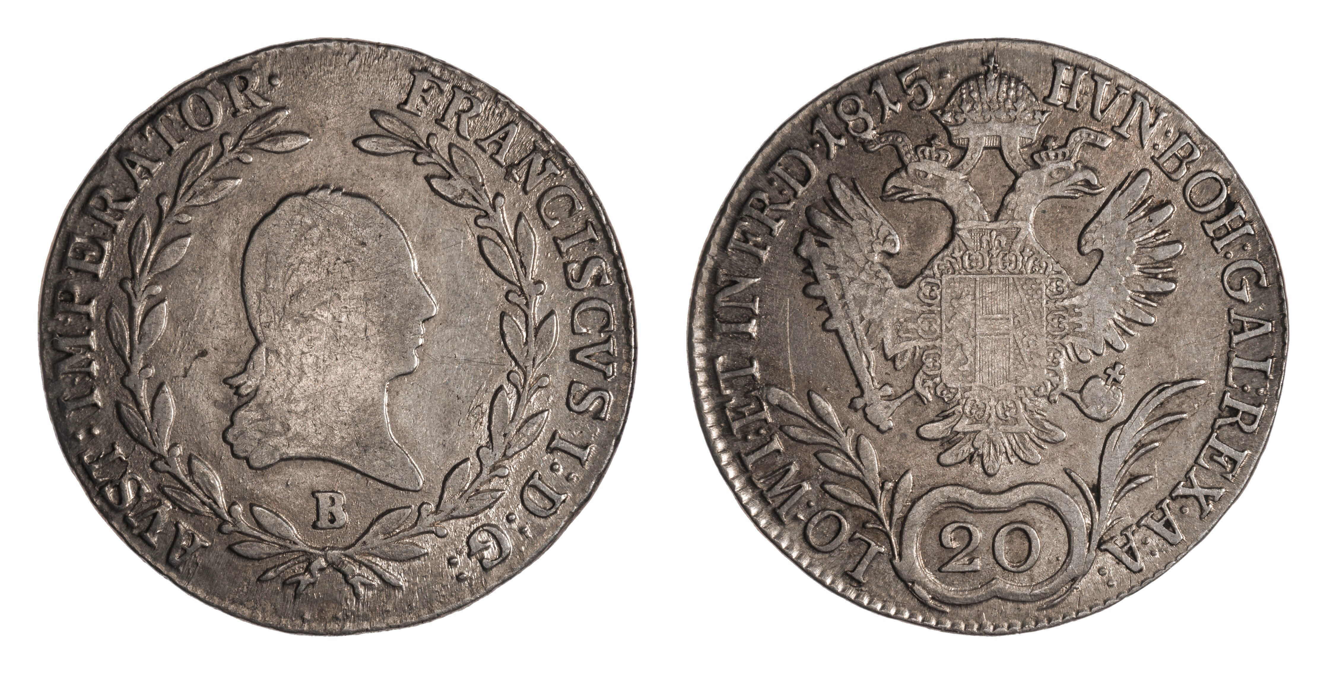 Rakousko - 20 krejcar 1815B, 6,63g