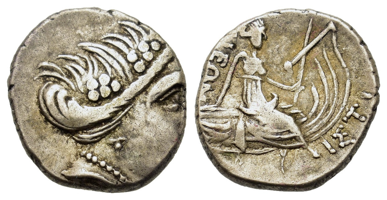 Řecko - Euboia, Histiaia.Tetrobol stříbro, 171 - 168 př.n.l., (12,8mm, 1.8g