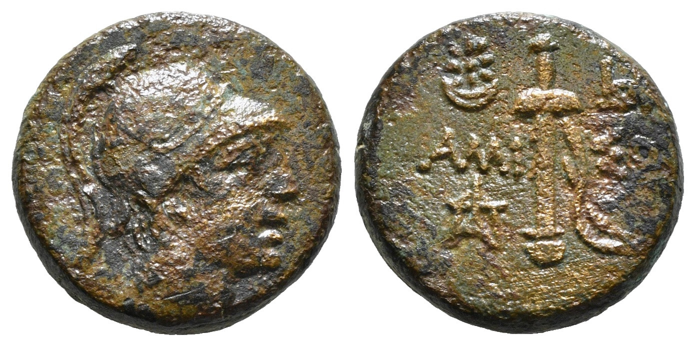 Pontos. Amisos. Ražba za Mithradata VI Eupatora, 111-105 nebo 95-90 př.n.l..AE