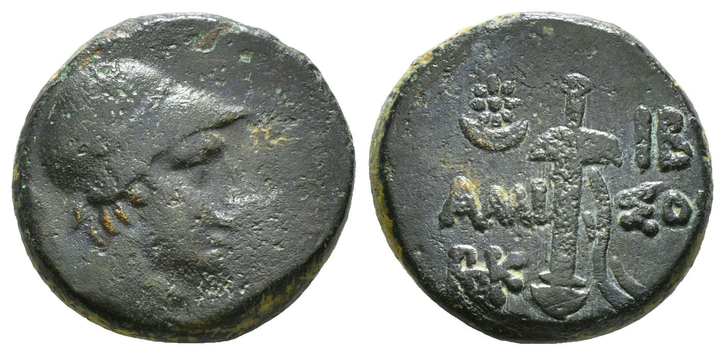 Pontos. Amisos. Ražba za Mithradata VI Eupatora, 111-105 nebo 95-90 př.n.l..AE