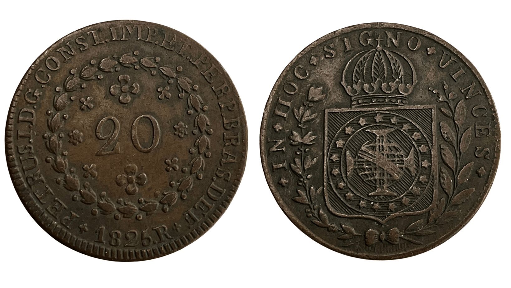 Brazílie - 20 Reis 1825, Pedro I.