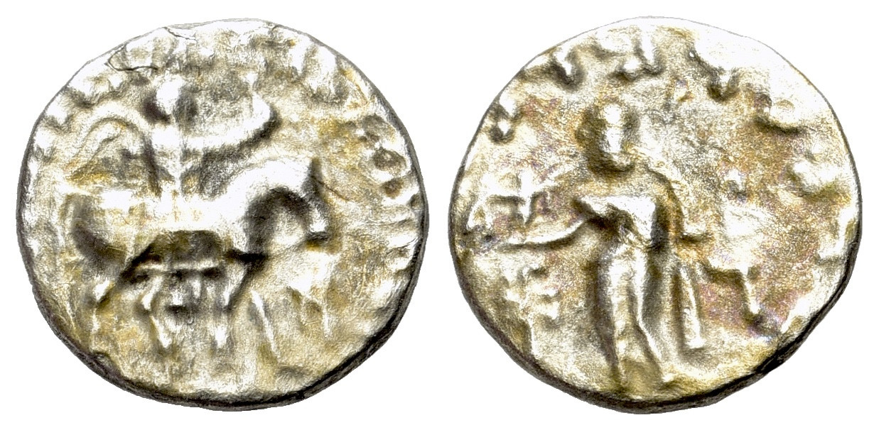 Indo-Skythské království, Azés (58 až 12 př.n.l), a stříbro / bilion drachma.