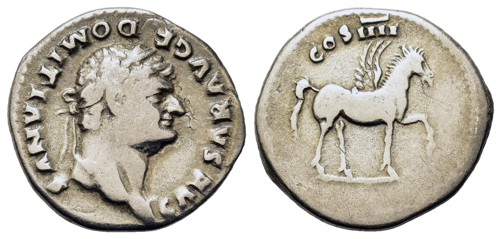 Řím - Domitian (Caesar, 69-81). stříbro Denarius (19mm, 2.90g)