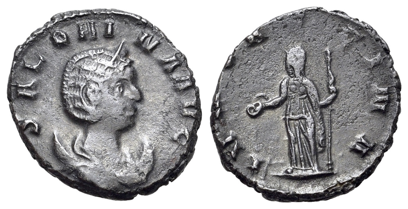 Řím - Salonina (Augusta, 254-268). stříbro Antoninianus (18mm, 3.31g)
