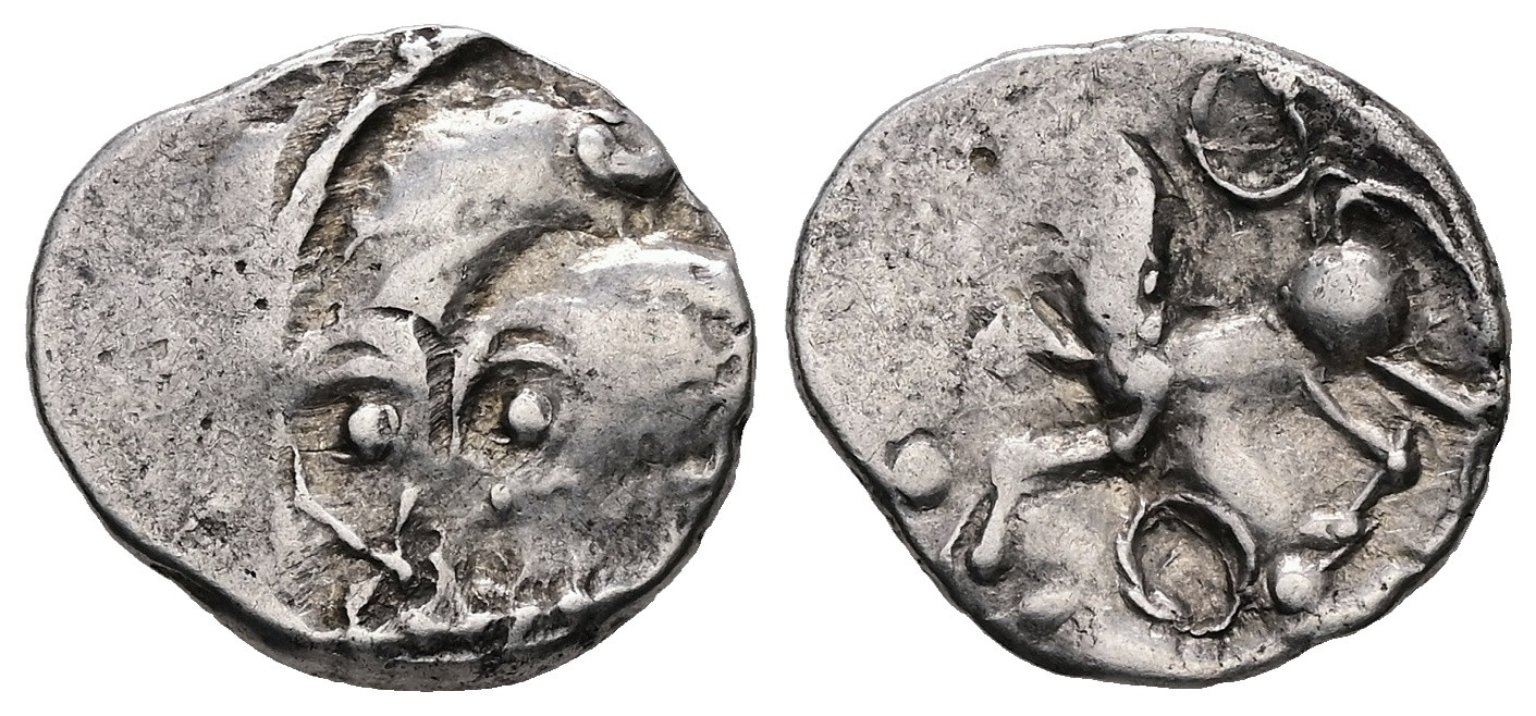 Keltové - Central Gaul, Aedui. stříbro Quinstříbroius, 1.90 g 15.97 mm
