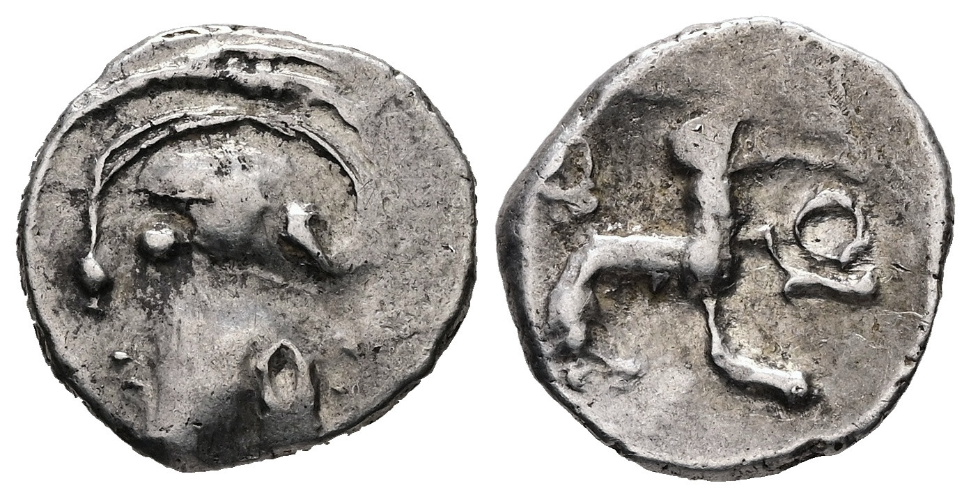 Keltové - Central Gaul, Aedui. stříbro Quinstříbroius, 1.95 g 15.90 mm