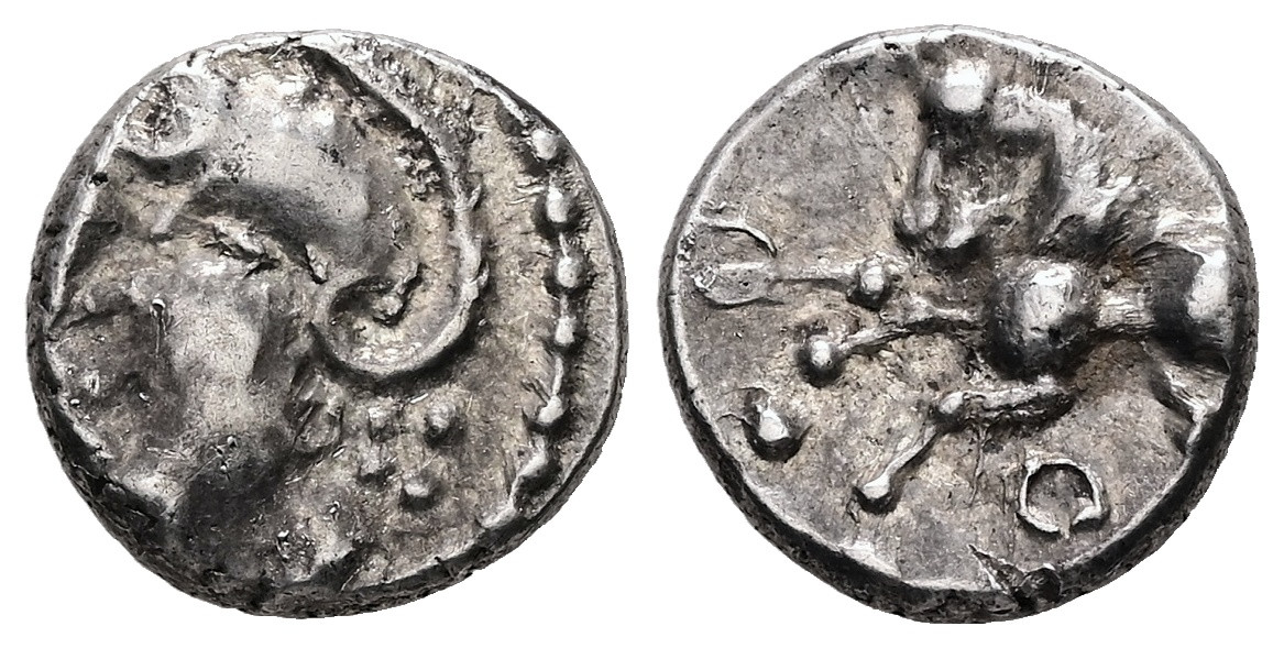 Keltové - Central Gaul, Aedui. stříbro Quinstříbroius, 1.96 g 13.07 mm