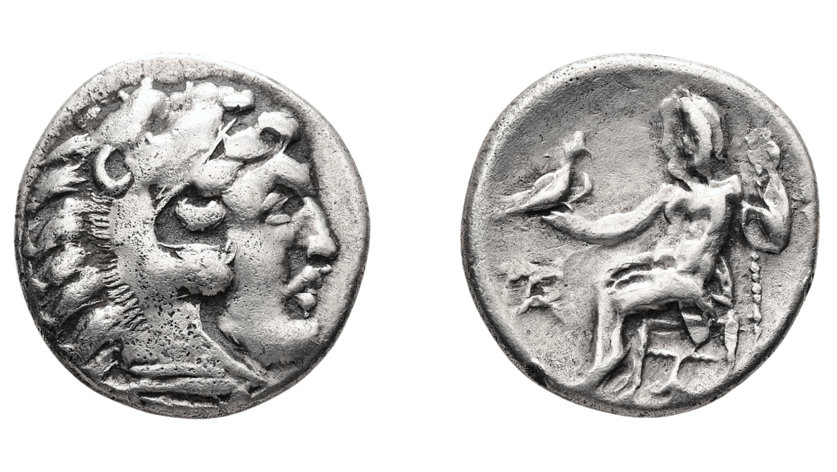 Keltové - východní evropa, napodobenina Alexandera III Velokého, 3rd př.n.l. stříbro, Drachma. 3.31 g. - 16.49 mm