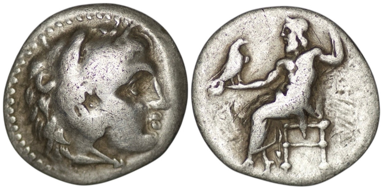 Řecko - Makedonie království. Alexandr Veliký 336-323 př. n. l.. Stříbro Drachma (4.05g/ 18mm)