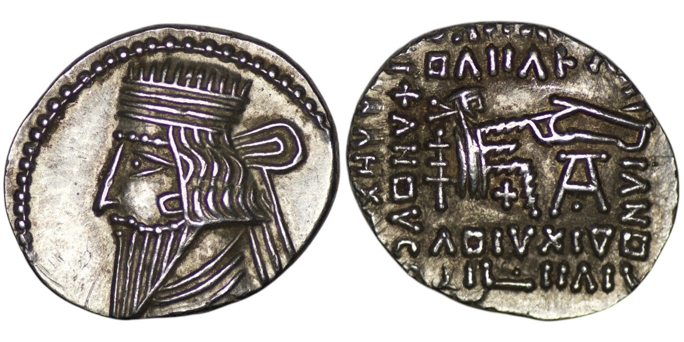 Království Parthia - Pakoros I (Circa AD 78-120). Stříbro Drachma (19mm, 3.79 g, 12h).