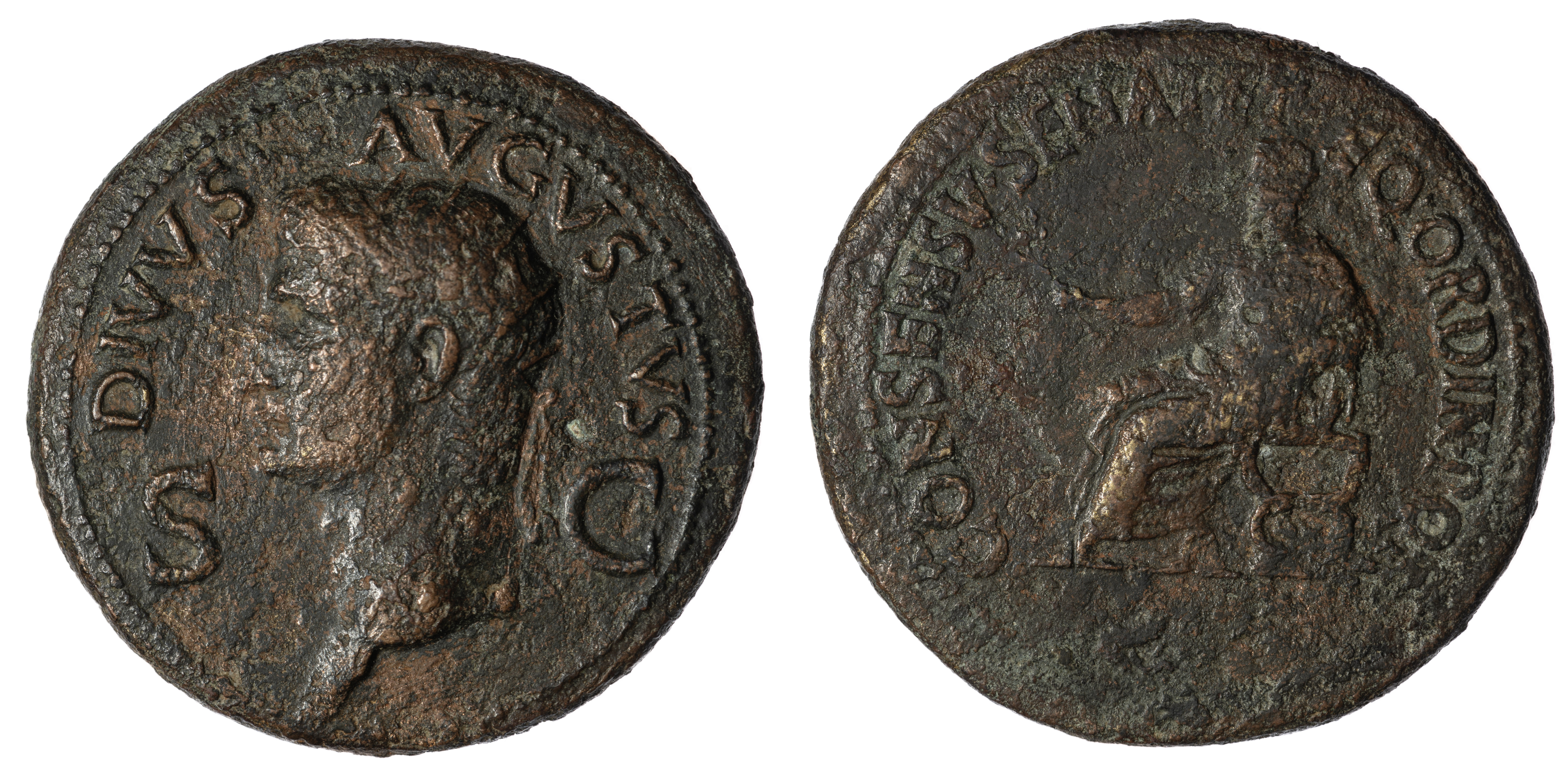Řím - Augustus, Dupondius, RIC. 56, posmrtná ražba za Caliguly