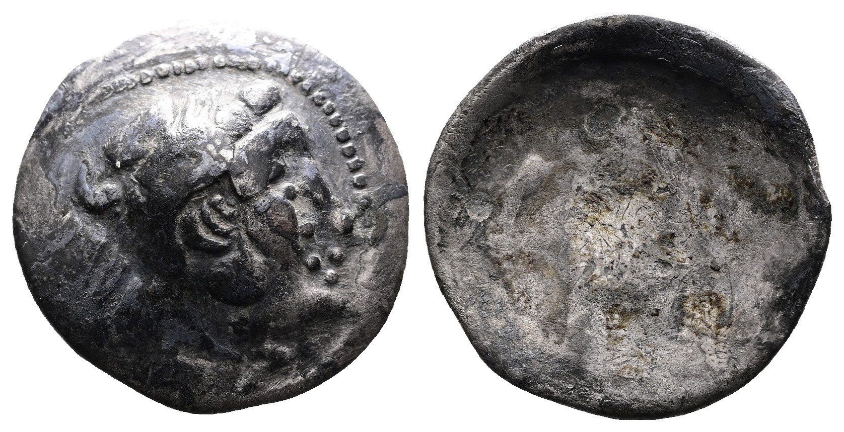 Keltové – Východní Evropa, imitace Alexandra Velikého. Cca 3.–1. stol. př. n. l. Stříbrná drachma (17 mm, 2,60 g)