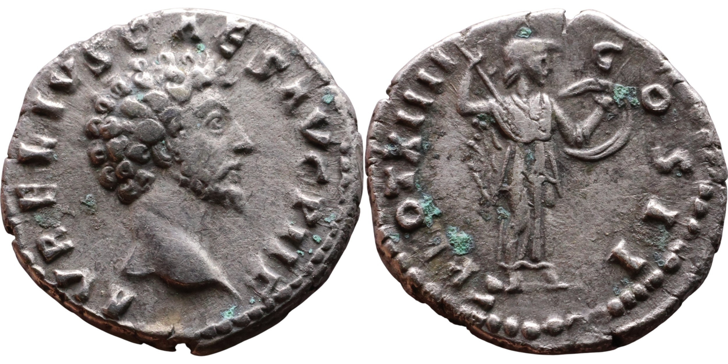 Řím – Marcus Aurelius. 161–180 n. l. Stříbrný denár (17 mm, 3,31 g)