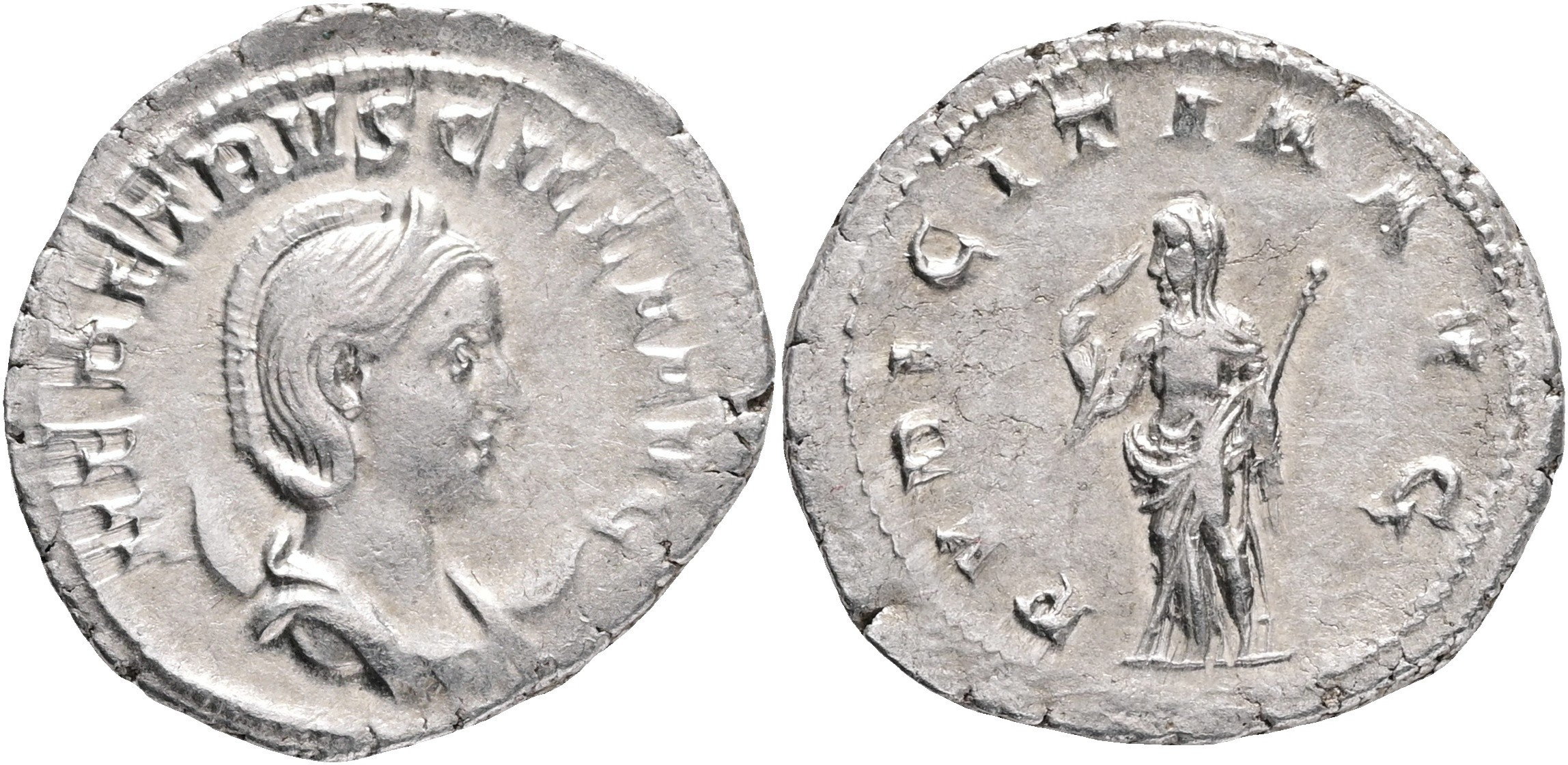 Řím - Herennia Etruscilla manželka Trajan Decius, Antoninianus, 249-251 n.l.. 4,38 g
