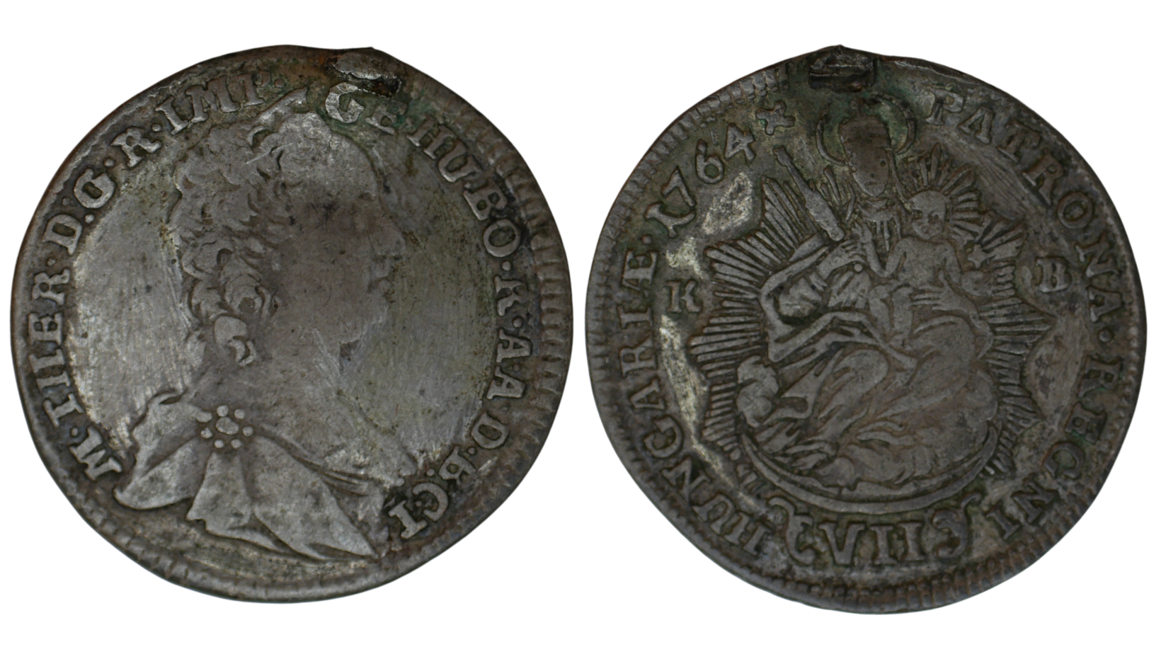 Habsburg - 7 Krejcar, 1764, Marie Terrzie Madona KB