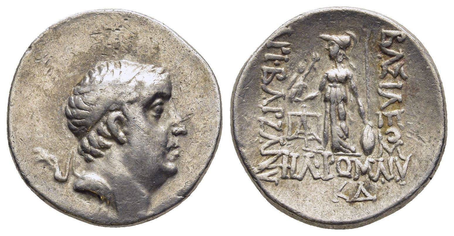 Kappadokie – Ariobarzanes I. Filoromaios, drachma, 72/1 př. n. l.