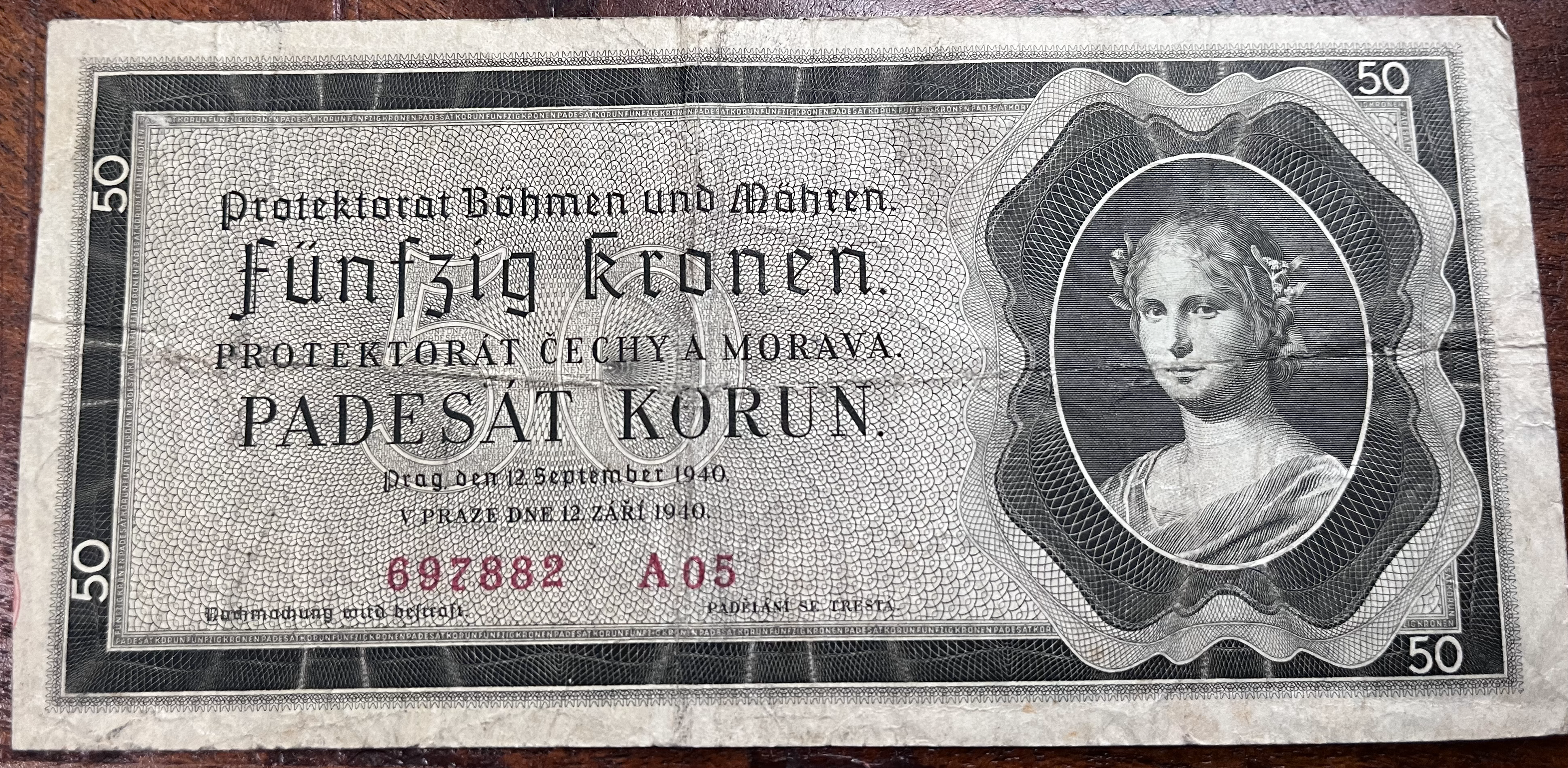 Československo -50 korun, 1940, A 05