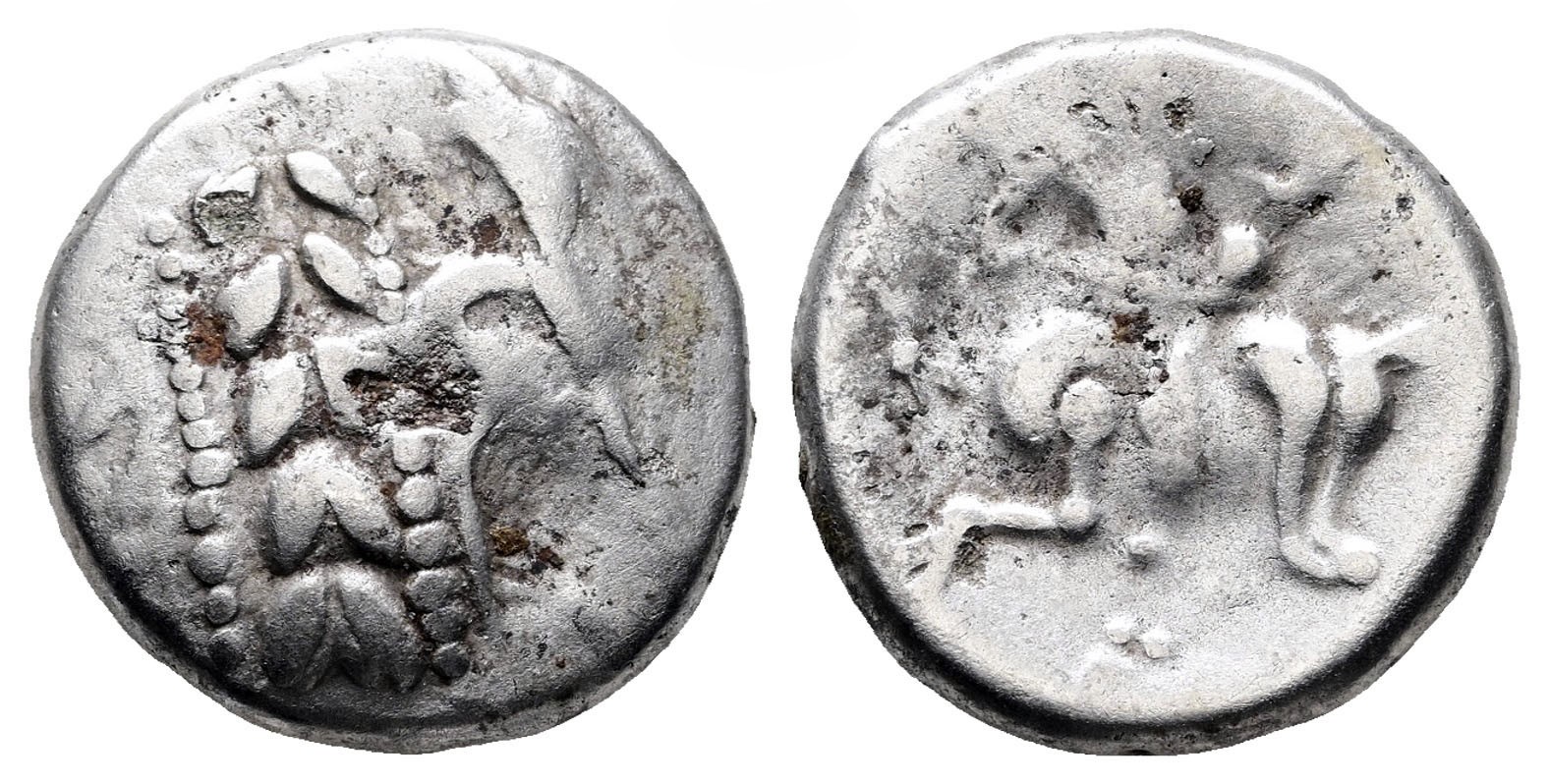 Keltové – východní Evropa, napodobenina tetradrachmy Filipa II. Makedonského, AR, 200–100?př.?n.?l.