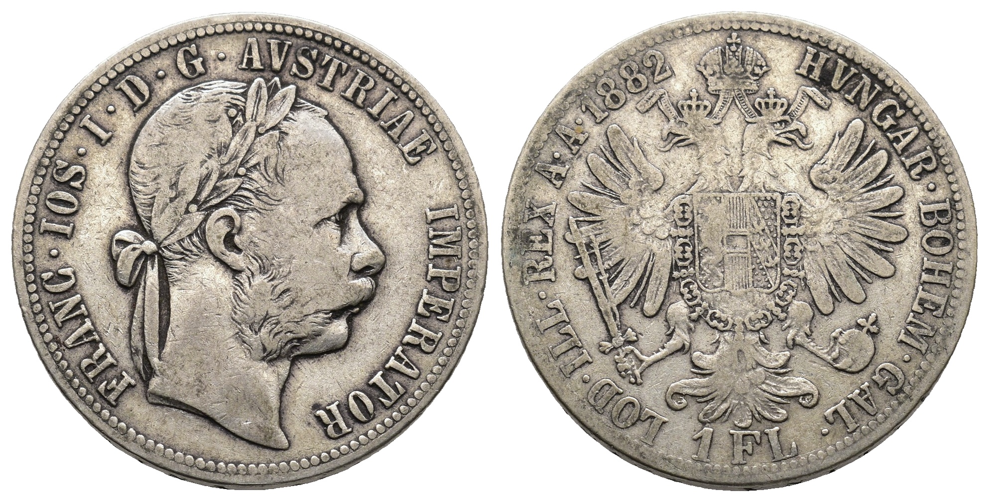 Rakousko - 1 Zlatník 1882, František Josef I.