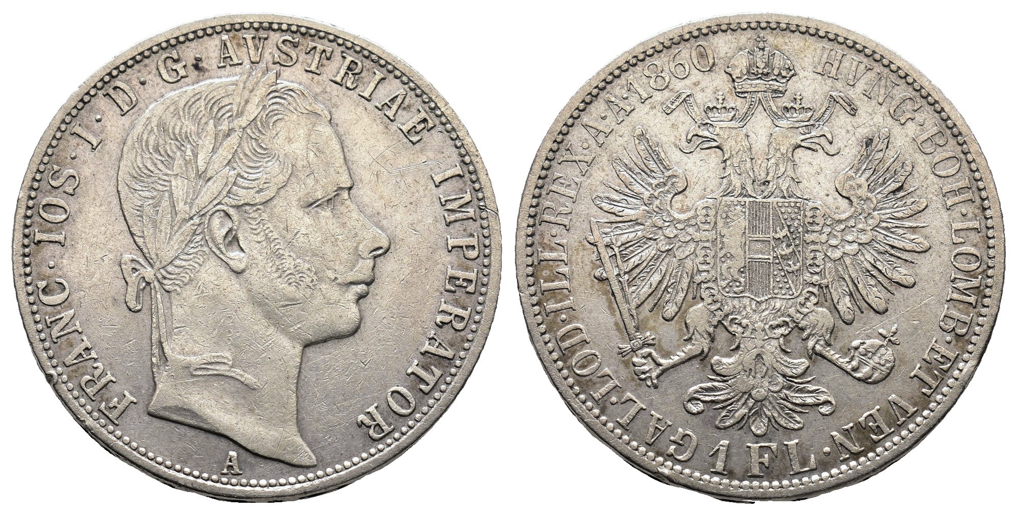 Rakousko - 1 Zlatník 1860 A, František Josef I.