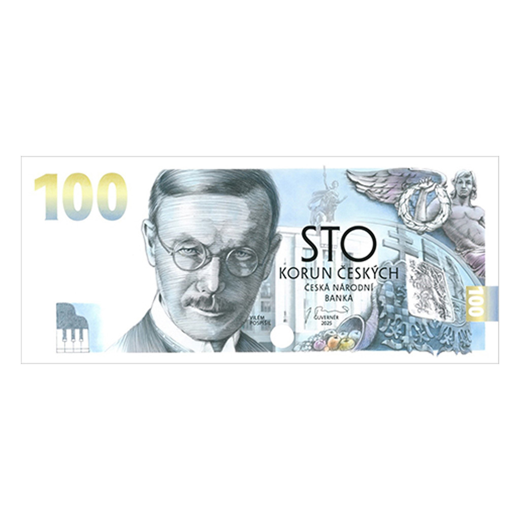 Pamětní bankovka 100 Kč 2026 Budování československé měny III - Vilém Pospíši