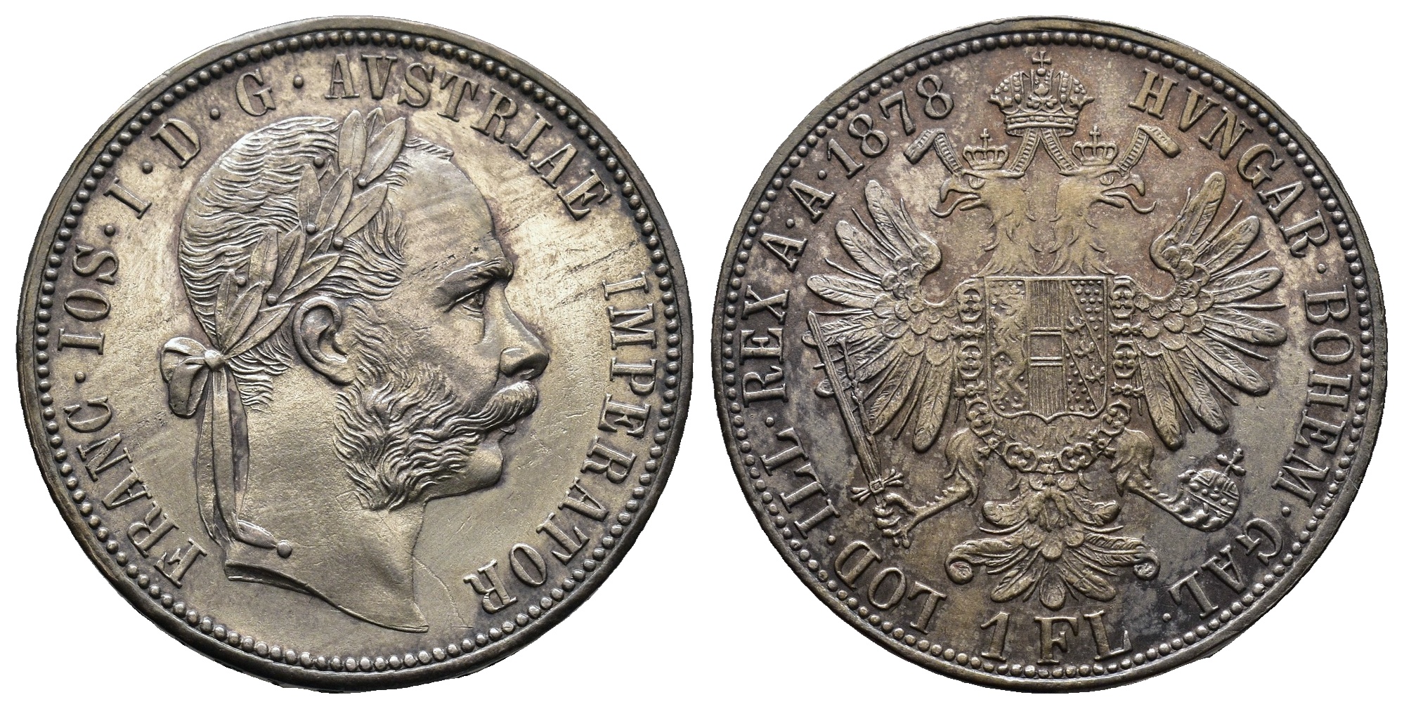 Rakousko - 1 Zlatník 1878, František Josef I.
