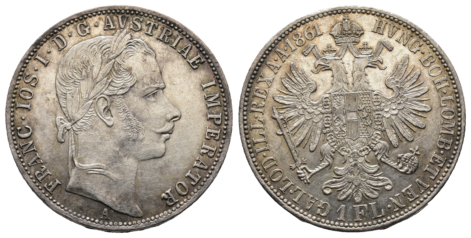 Rakousko - 1 Zlatník 1861 A, František Josef I.