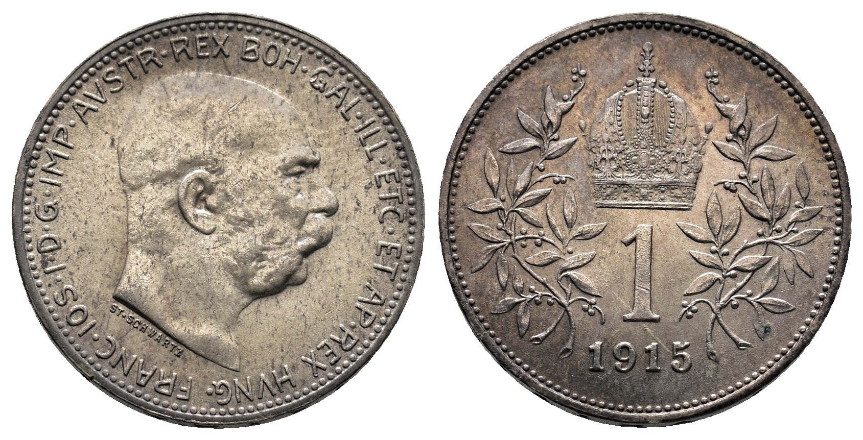 Rakousko - 1 Koruna 1915, František Josef I.