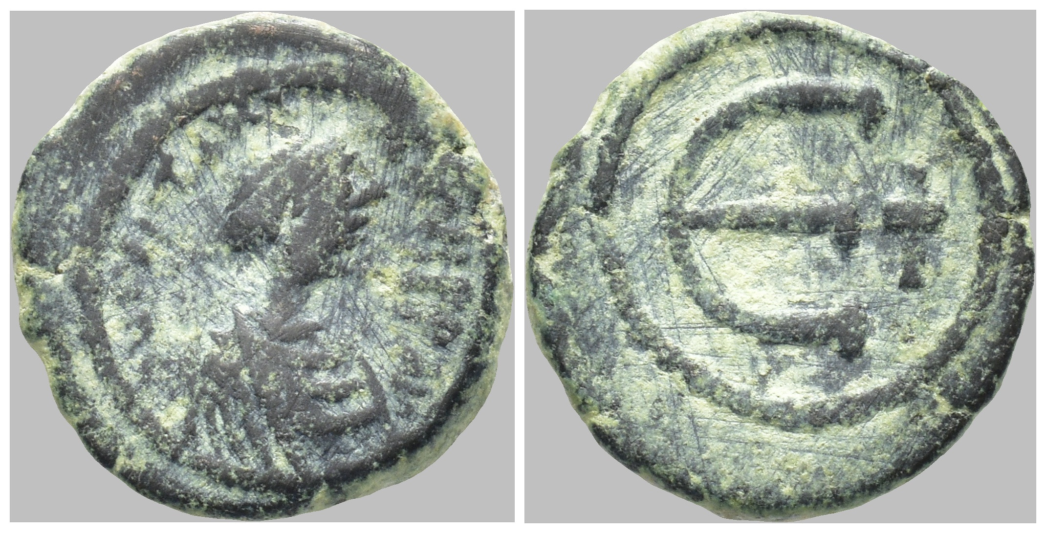 Byzantská říše - Justinian I (527–565) – AE pentanummium, Antiochie