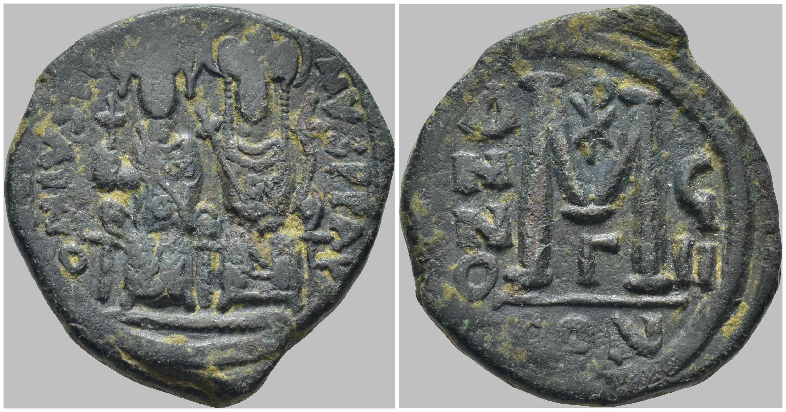 Byzantská říše - Justin II a Sofie (565–578) – AE, Antiochie