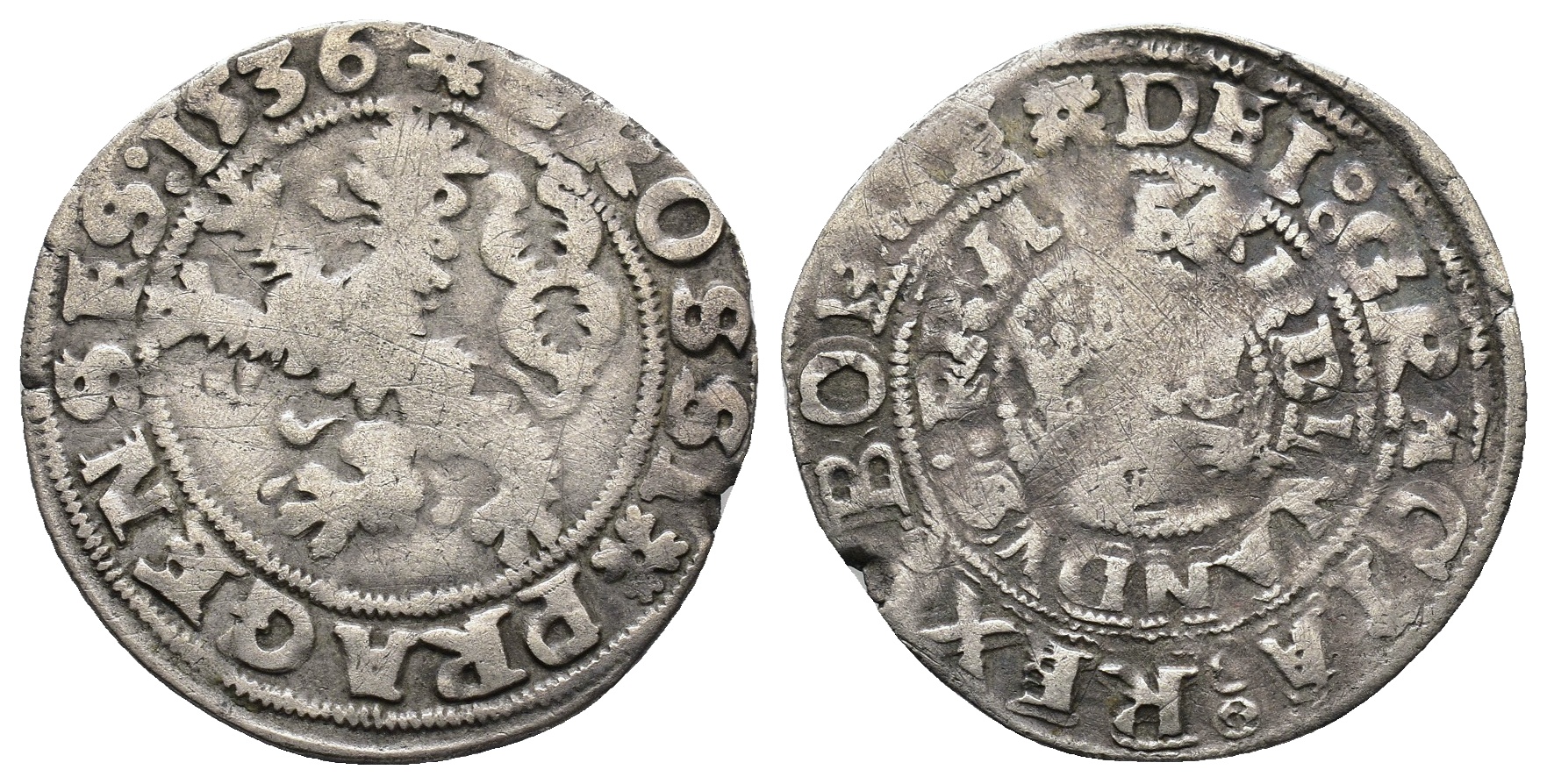 Pražský groš - Ferdinand, 1536