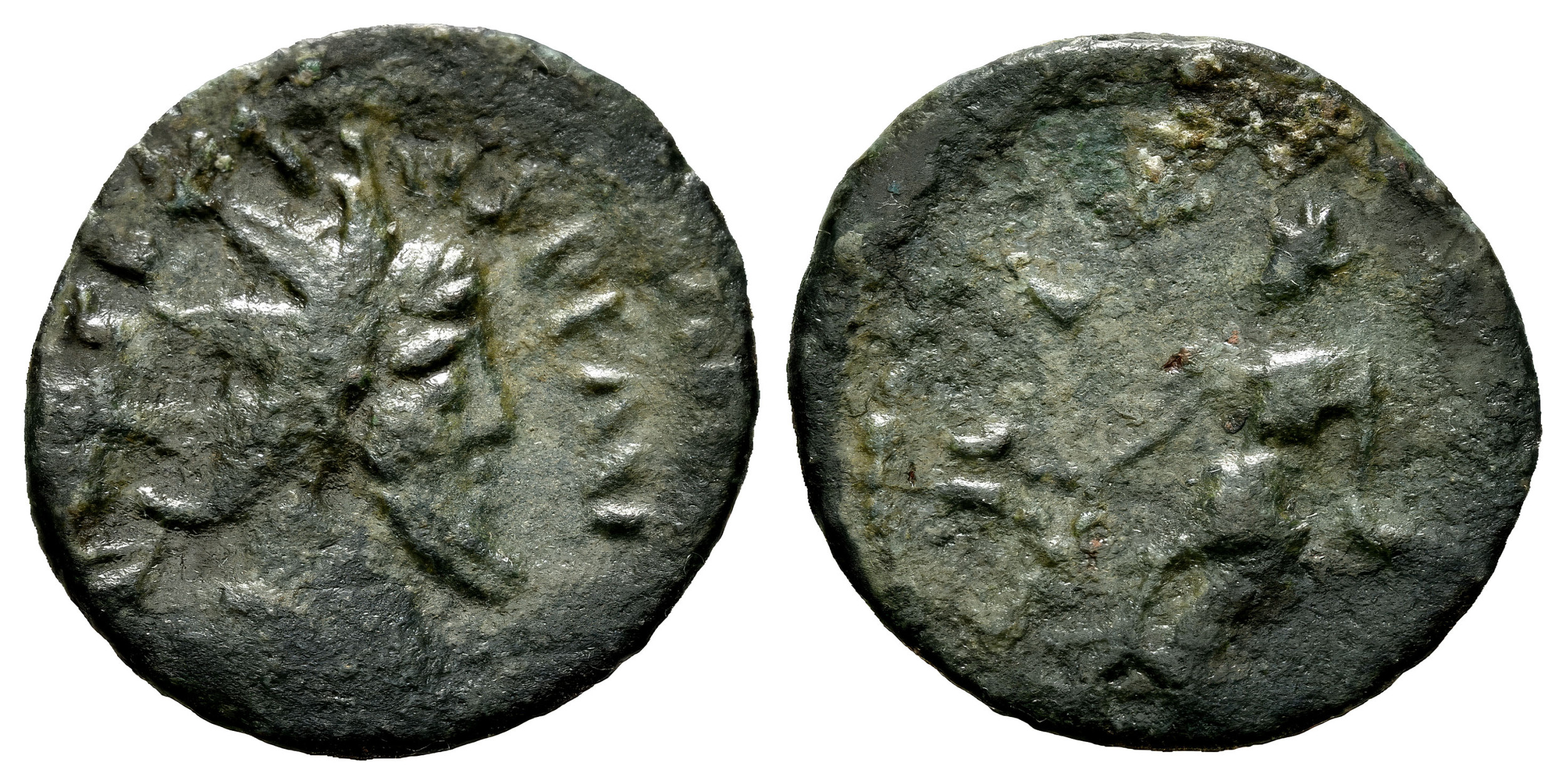 Řím – barbarská napodobenina Tetrika I., konec 3.–5. století n. l., AE antoninianus