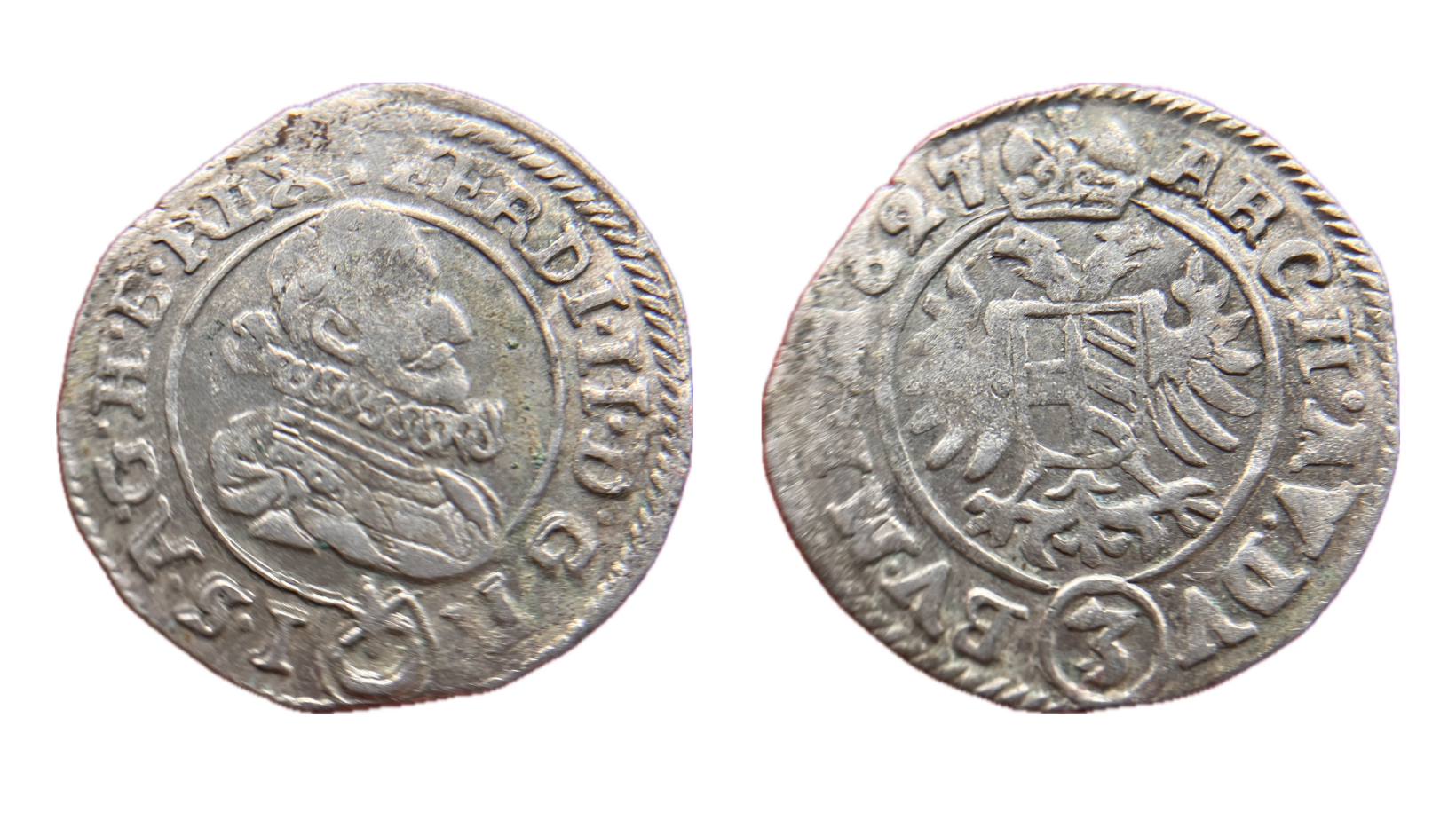 Bohemia 3 Krejcar Ferdinand II 1627 Praha