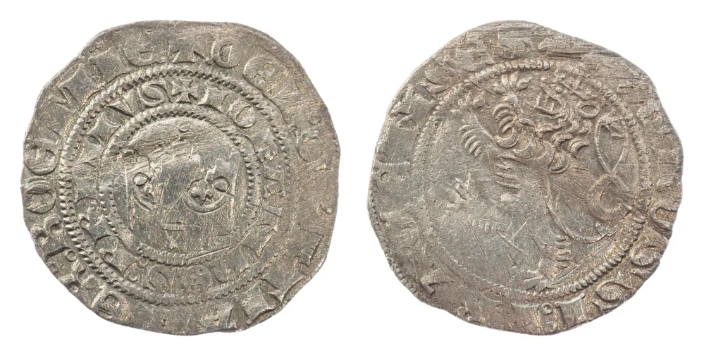 Pražský groš, Vladislav II. (1471-1516) 2,31g, mírně prohnutý, místy v ploše lesk