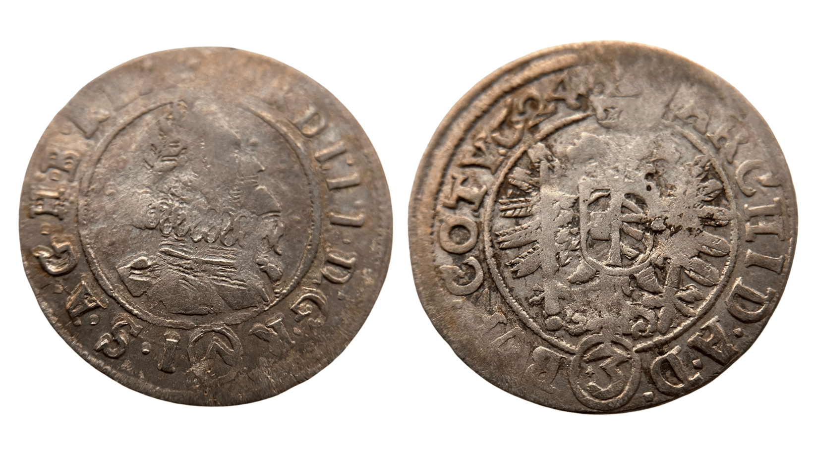 RU - FERDINAND II. 1619-1637 - 3 KREJCAR 1624 Vídeň Fellner