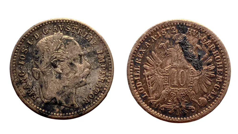 RU - 10 Krejcar 1872 Franz Joseph I. 1848-1916