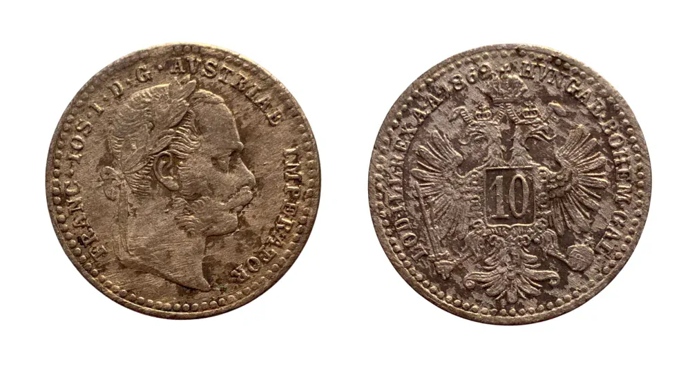 RU - 10 Krejcar 1869 Franz Joseph I. 1848-1916