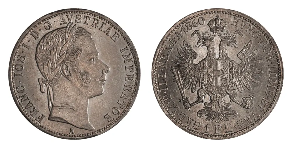 Rakousko - 1 zlatník 1860 A