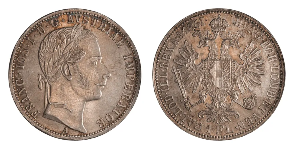 Rakousko - 1 zlatník 1861 A