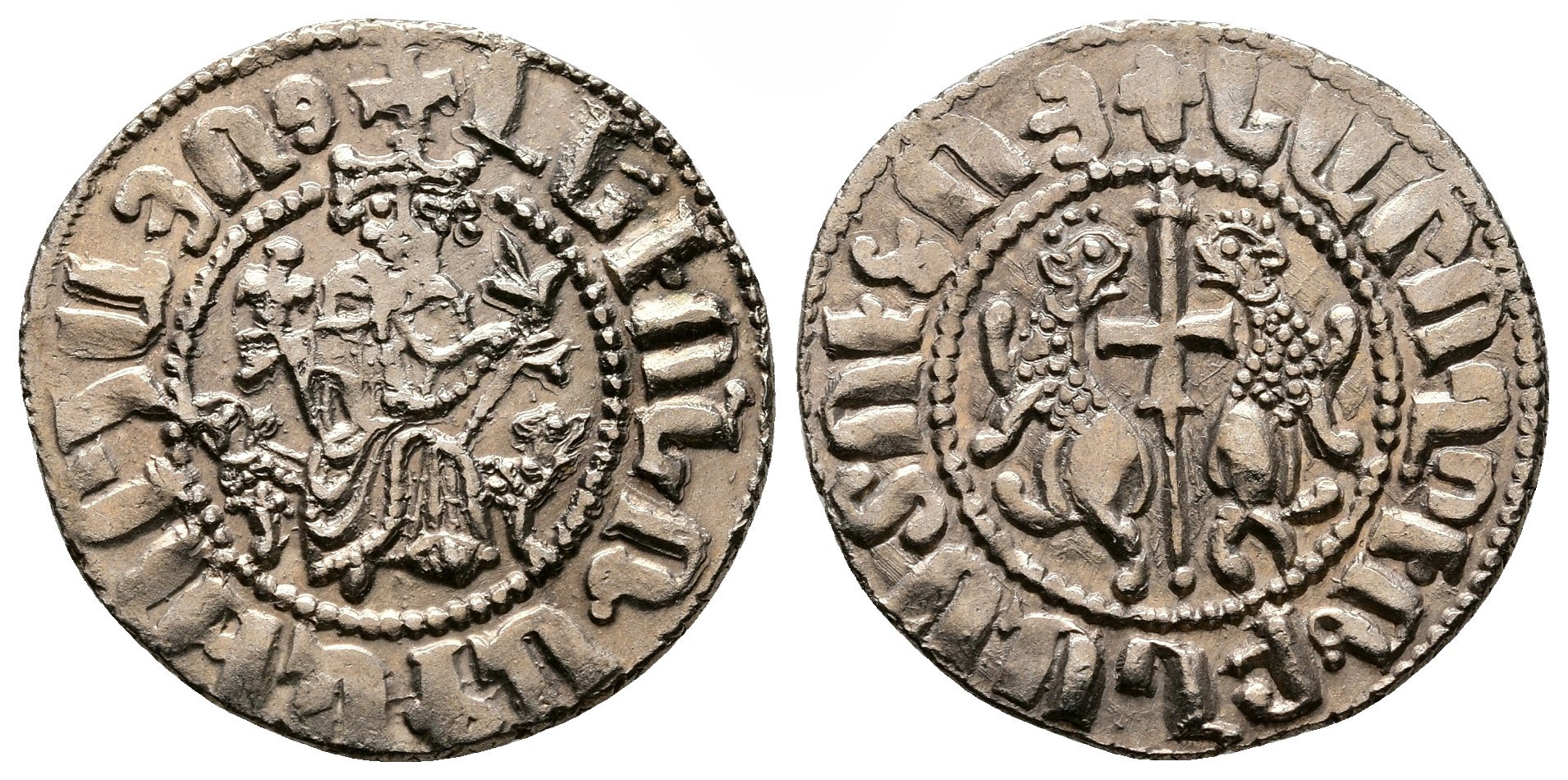 Cilician Armenia. Sis. Levon I AD 1198-1219. Tram AR 22 mm, 2,94 g Good Very Fine