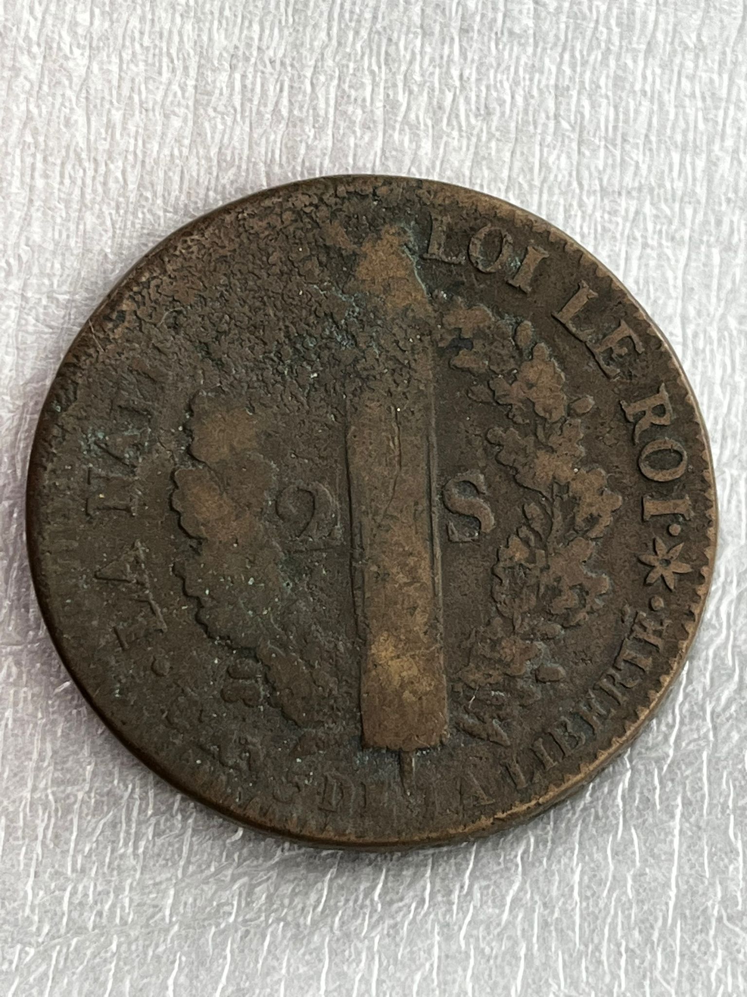 2 Sols 1773, Louis XVI