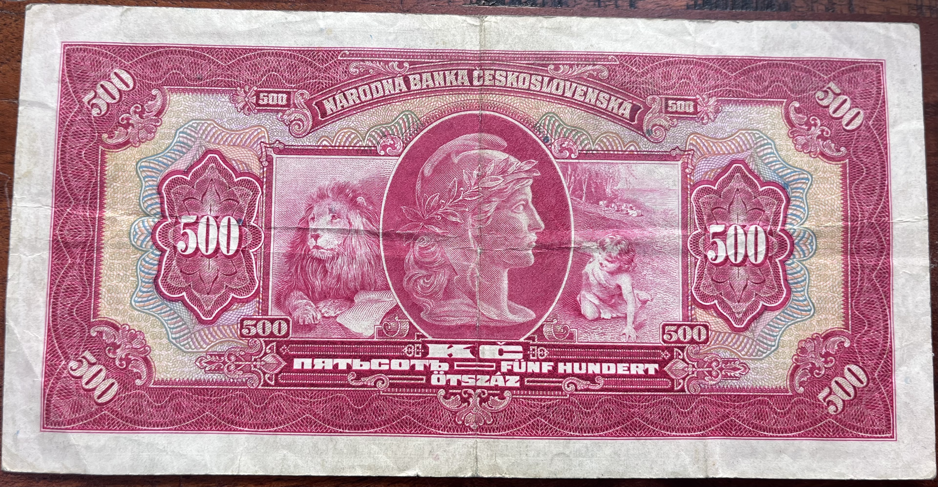 Československo -500 korún, 1929, C