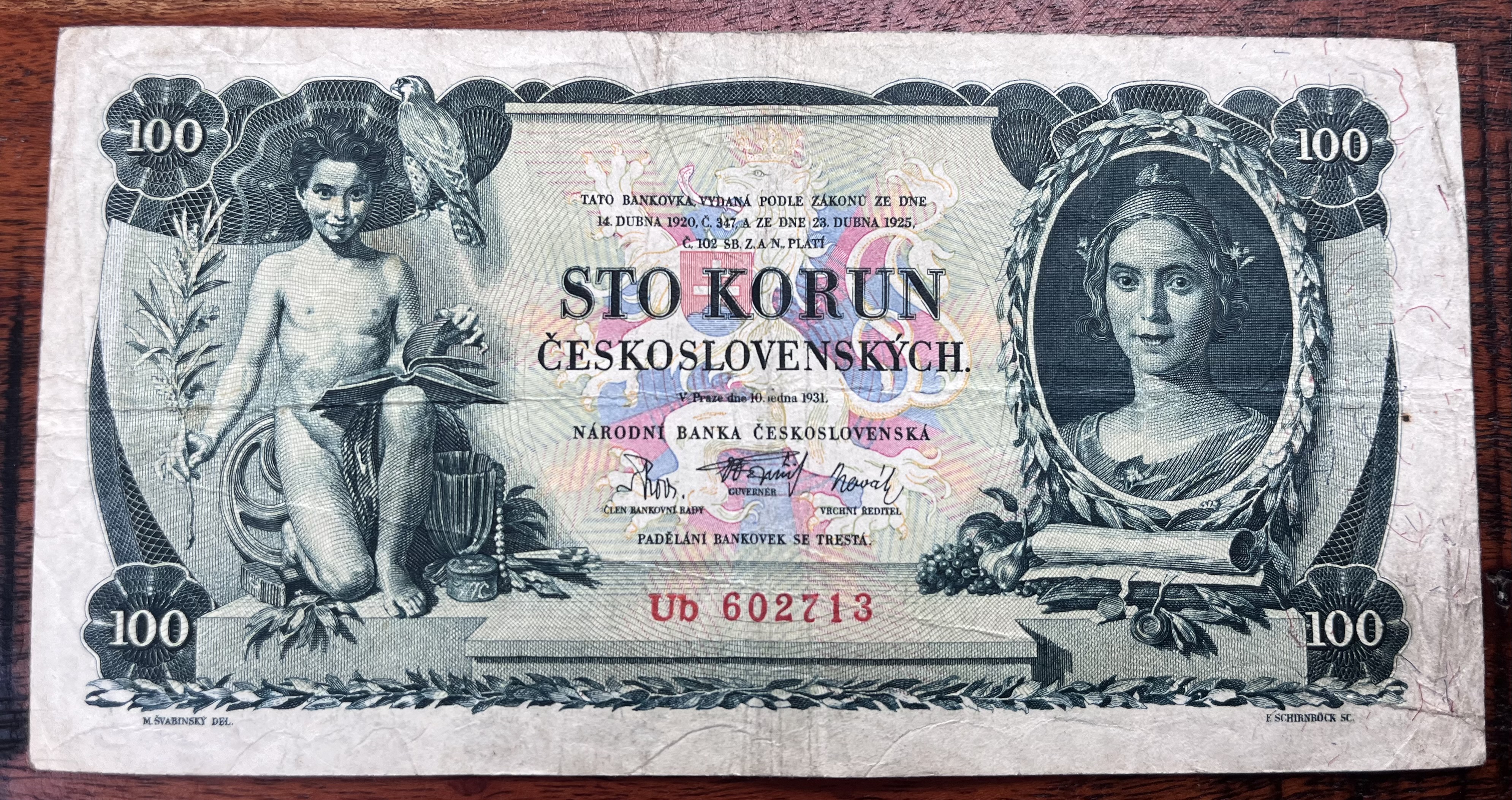 Československo -100 korun, 1931, Ub