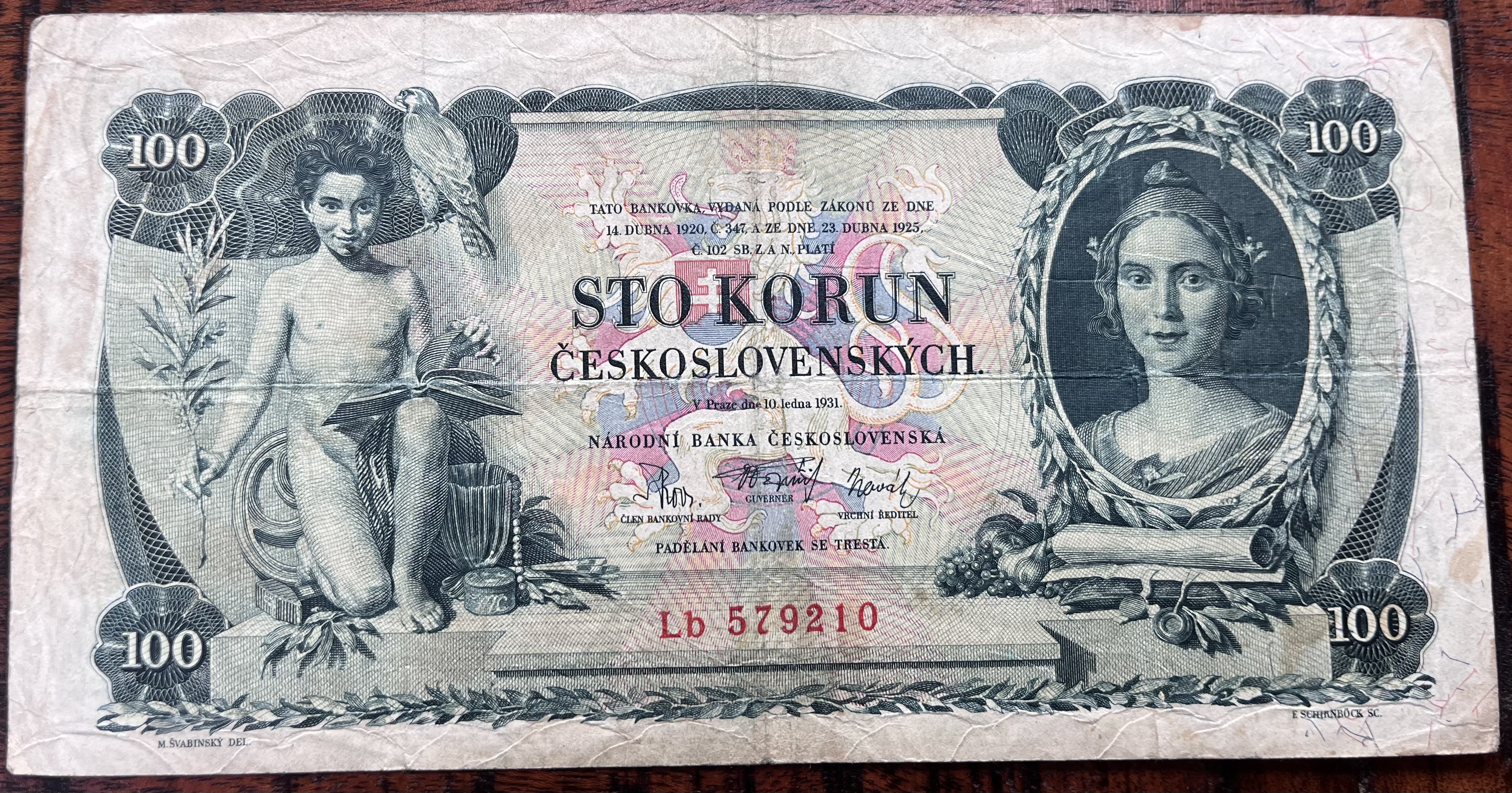 Československo -100 korun, 1931, Lb