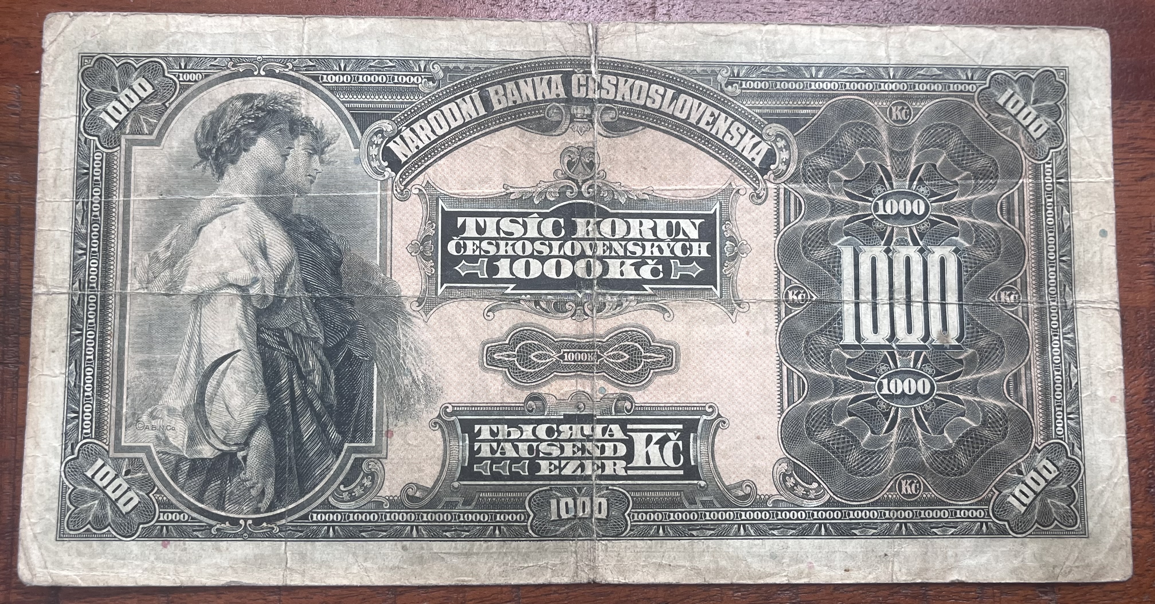 Československo -1000 korun, 1932, C